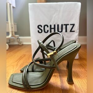 SCHUTZ Olive Strappy Heels